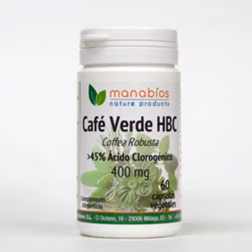 Café Verde 60 veg. cáp. 400mg. (45% Ácido Clorogénico) (Manabios)