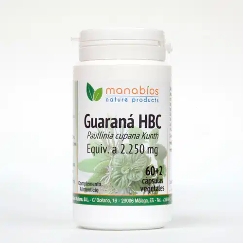 Guaraná 60+2 veg. cáp. 2250 mg. (MANABIOS)