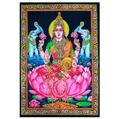 Tapiz Dioses Indus Laskmi 105x70cm.