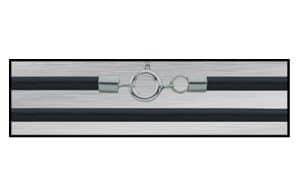 Cordón caucho 2mm. terminación en plata - 50cm.