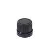 Tapón negro con obturador para frasco DIN18