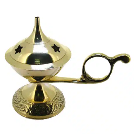 Quemador resina bronce quinquer 8X9cm