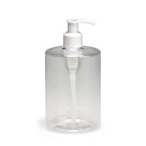 Botella PET cilindrica (ancha) transparente 500ml.