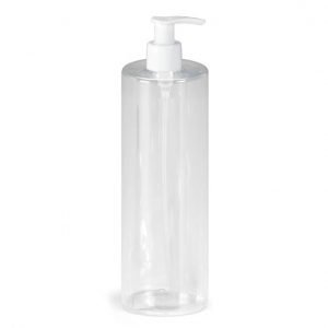 Botella PET cilindrica transparente 500ml.