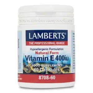 VITAMINA E NATURAL 400 UI. 60 cápsulas - LAMBERTS