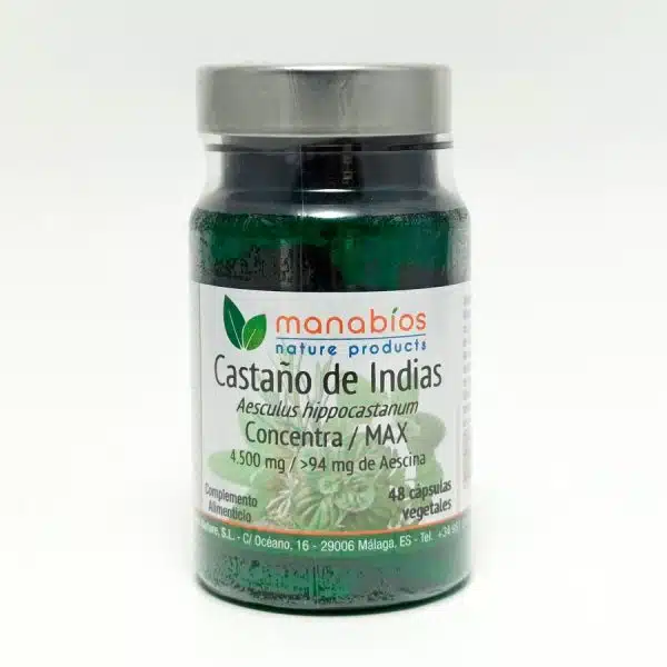 Castaño de Indias MAX 4.500 mg. 48 veg. cáp. (Manabios)