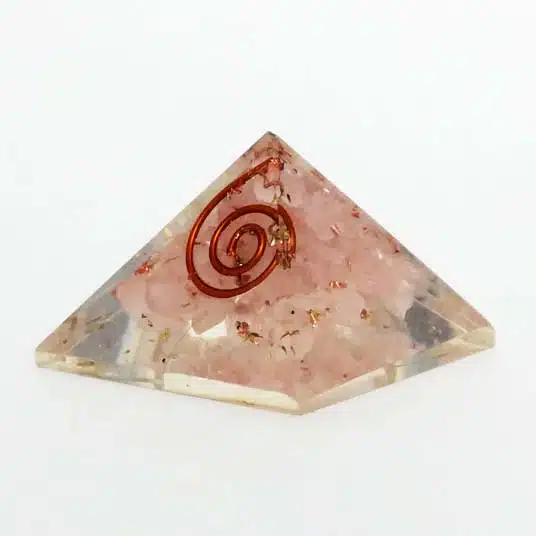 Orgonita Cuarzo Rosa - Pirámide 4X4cm. aprox