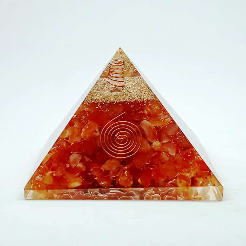 Orgonita Cornalina - Pirámide 9X9 cm. aprox. - Tu Herbolario