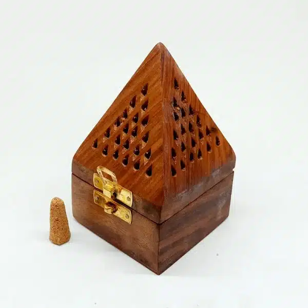 Incensario / Quemador de resina Pirámide 12cm de alto - Imagen 2
