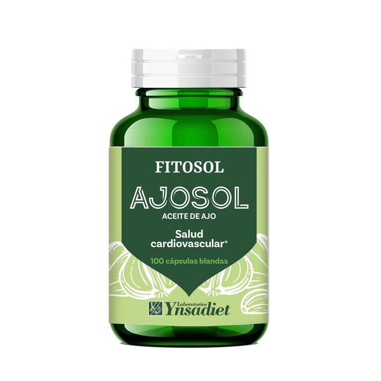 Envase frontal de Ajosol Ynsadiet 100 perlas