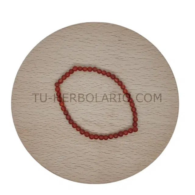 Pulsera de carneola cornalina 4 mm