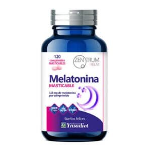 Bote de melatonina masticable sabor fresa con 120 comprimidos masticables de ZENTRUM
