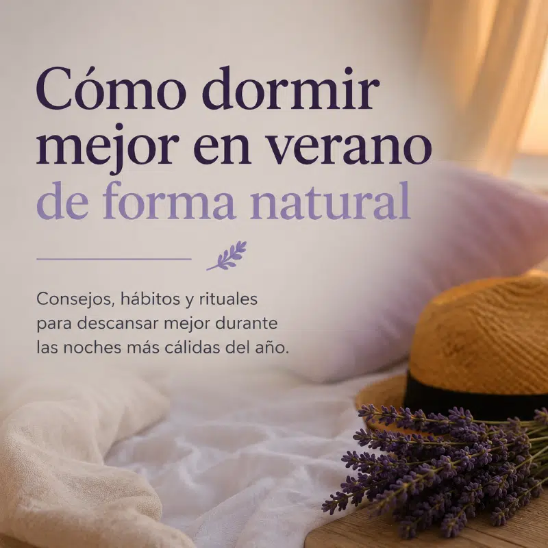 Dormitorio relajante de verano con lavanda y ambiente natural para favorecer el descanso
