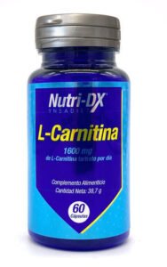 Envase de L-carnitina Nutri-DX en 60 cápsulas